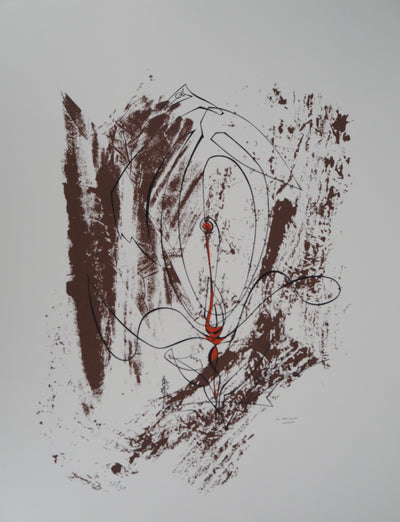 Georges PATITUCCI : L'oiseau et l'orchidée, 1980 - Sérigraphie