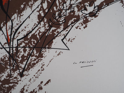 Georges PATITUCCI : L'oiseau et l'orchidée, 1980 - Sérigraphie (détail)