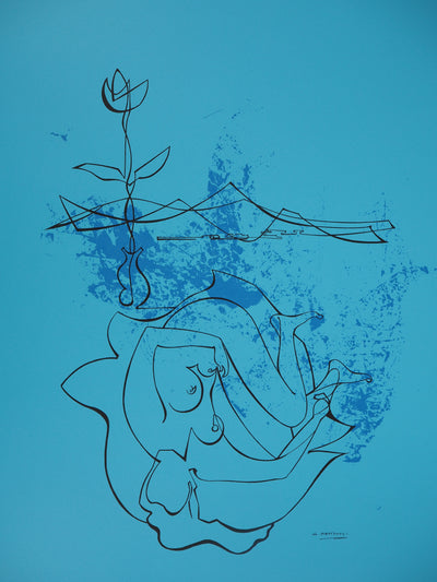 Georges PATITUCCI : La rose et la belle, 1980 - Sérigraphie (détail)