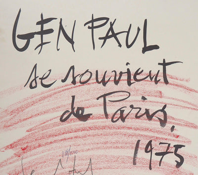Gen PAUL : Se souvient de Paris, 1975 - art (détail)