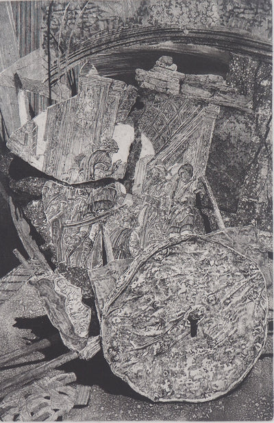 Toni PECORARO : Carrettino : Charrette surréaliste, 2011 - Gravure