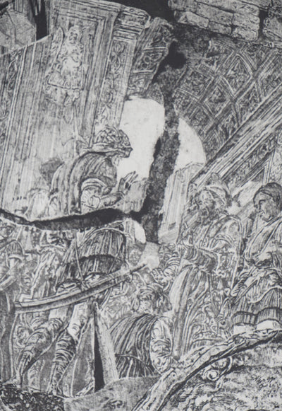 Toni PECORARO : Carrettino : Charrette surréaliste, 2011 - Gravure (détail)