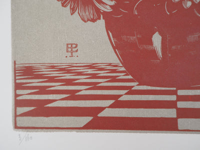 Eduard PELLENS : Fleurs des champs, 1929 - Gravure sur bois (détail)