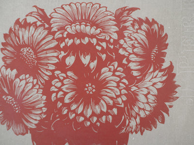 Eduard PELLENS : Fleurs des champs, 1929 - Gravure sur bois (détail)