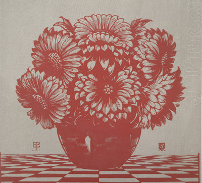 Eduard PELLENS : Fleurs des champs, 1929 - Gravure sur bois (détail)