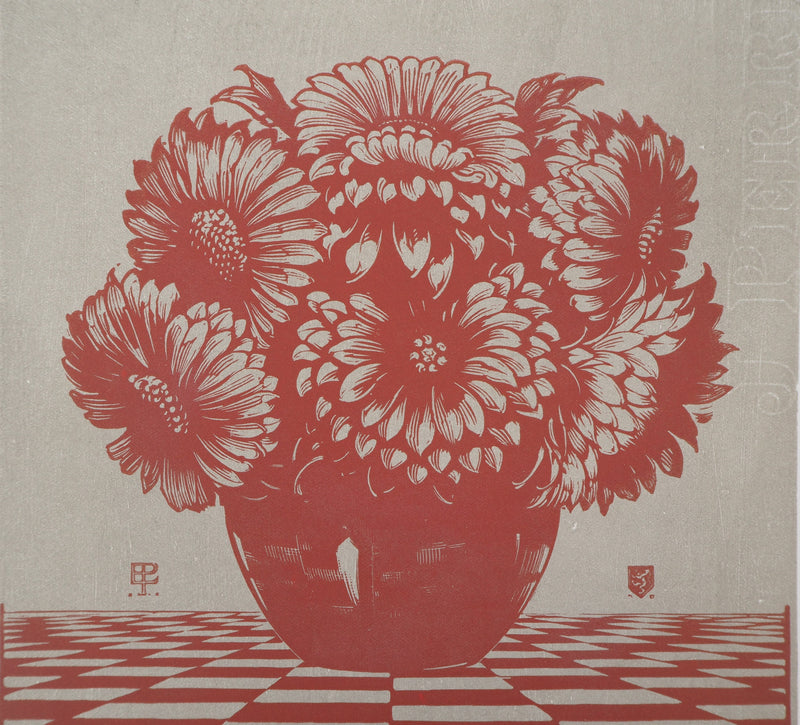 Eduard PELLENS : Fleurs des champs, 1929 - Gravure sur bois (détail)