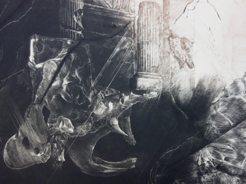 Louis PELLETIER : Composition architecturale - Gravure (détail)