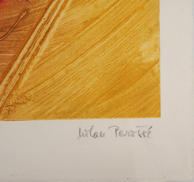 Milan PERISIC : Fleurs dormantes - Gravure (détail)
