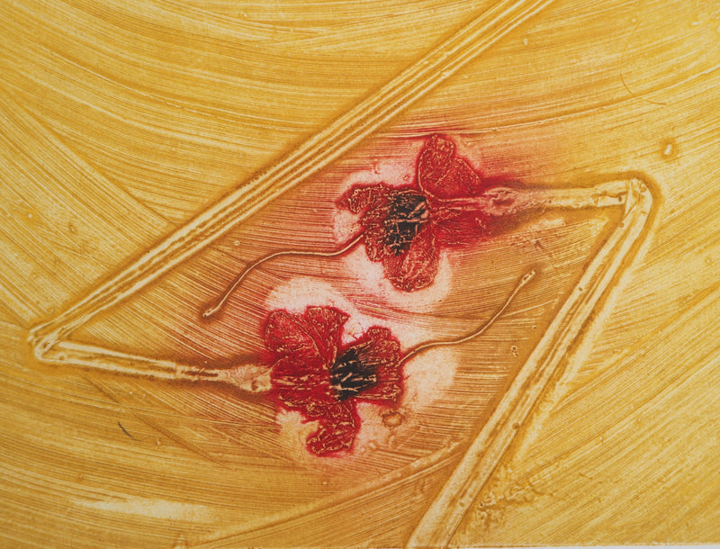 Milan PERISIC : Fleurs dormantes - Gravure (détail)