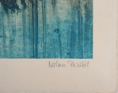 Milan PERISIC : Plume - Gravure (détail)