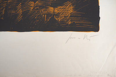 Cesare PEVERELLI : Champs de vitres - Lithographie (détail)