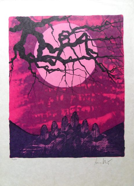 Cesare PEVERELLI : Pleine Lune - Lithographie