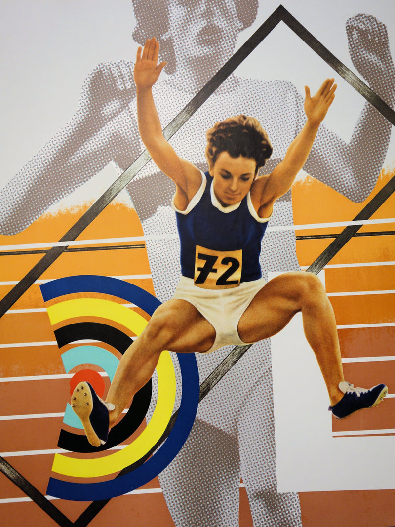 Peter PHILIPS : Athlétisme : Plus haut, plus fort, plus loin - Lithographie (détail)