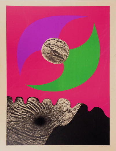 Jean PIAUBERT : Composition lunaire - Lithographie