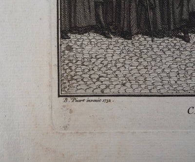 Bernard PICART : Cérémonies funèbres - Gravure (détail)