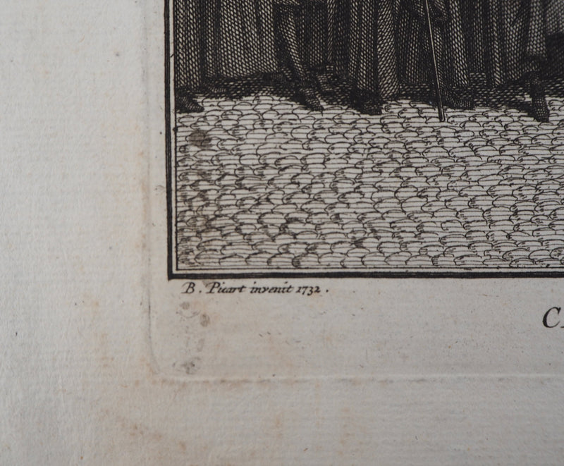 Bernard PICART : Cérémonies funèbres - Gravure (détail)