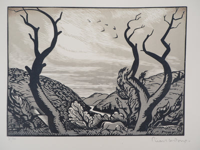 Jean PICART LE DOUX : Les arbres tourmentés, 1925 - Gravure sur bois