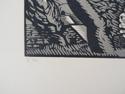 Jean PICART LE DOUX : Les arbres tourmentés, 1925 - Gravure sur bois (détail)