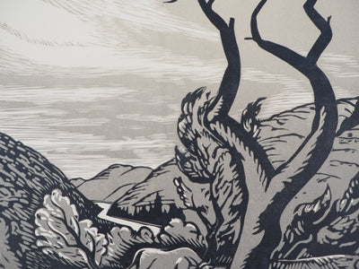 Jean PICART LE DOUX : Les arbres tourmentés, 1925 - Gravure sur bois (détail)