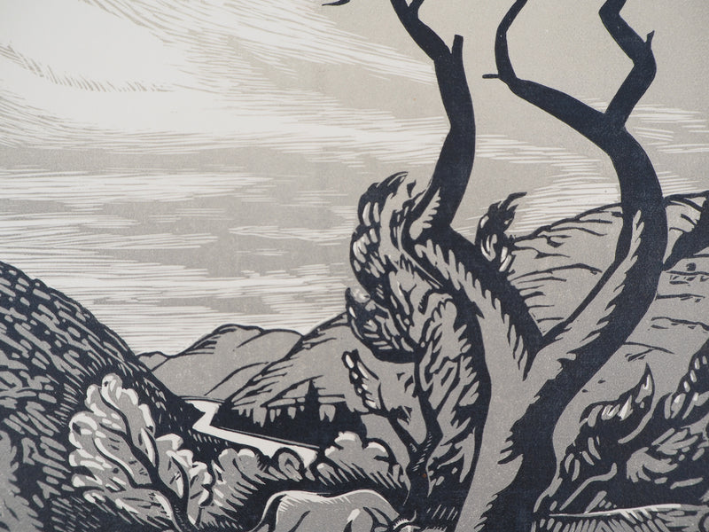 Jean PICART LE DOUX : Les arbres tourmentés, 1925 - Gravure sur bois (détail)