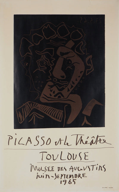 Pablo PICASSO : Visage d’homme (Tête d'histrion), Affiche originale (vue générale) - Crédit photo : Galerie Art.Paris