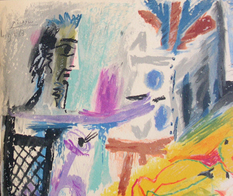 Pablo PICASSO : Le peintre et son modèle, Lithographie originale (photo de détail 5) - Crédit photo : Galerie Art.Paris