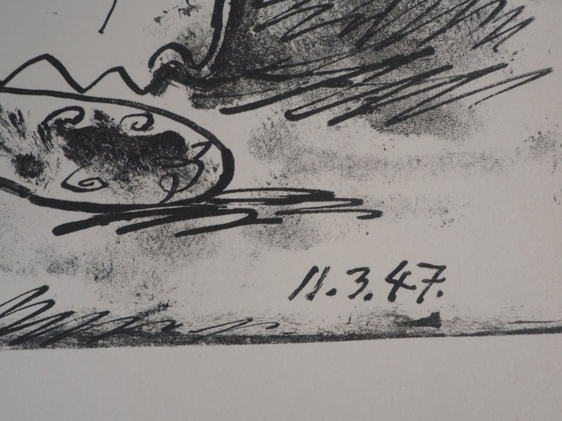 Pablo PICASSO : Pomme, verre et couteau, Lithographie originale (photo de détail 5) - Crédit photo : Galerie Art.Paris