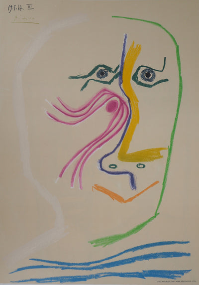 Pablo PICASSO : Hommage à René Char, Affiche originale (photo de détail 3) - Crédit photo : Galerie Art.Paris
