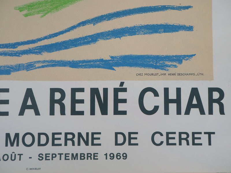 Pablo PICASSO : Hommage à René Char, Affiche originale (photo de détail 6) - Crédit photo : Galerie Art.Paris