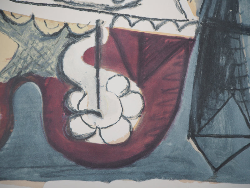 Pablo PICASSO : Table aux citrons - Lithographie (détail)
