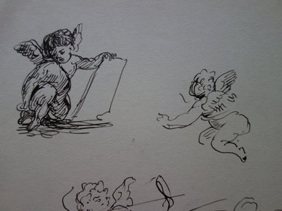 Edouard PIGNON : Fellini et nu allongé - Lithographie (détail)