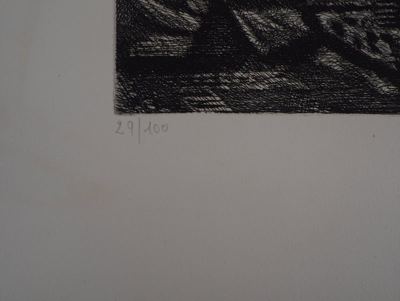 Marcel CHOT PLASSOT : Terrati - Lithographie (détail)