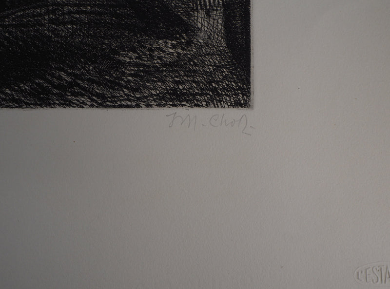 Marcel CHOT PLASSOT : Terrati - Lithographie (détail)
