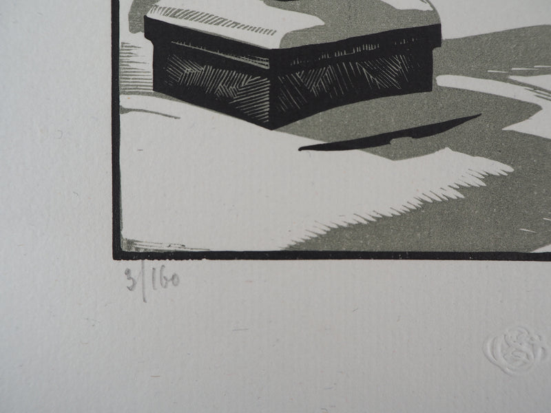 Emmanuel POIRIER : Le calvaire - 1929 - Gravure sur bois (détail)
