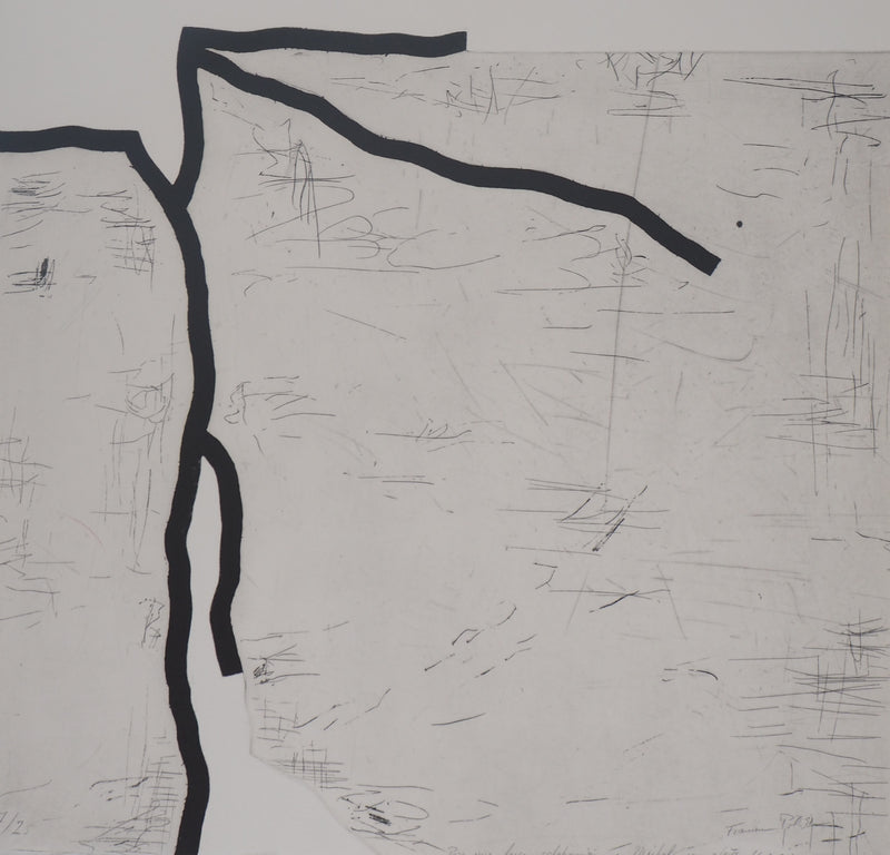 Francesc POL : Lignes abstraites, 1991 - Gravure (détail)