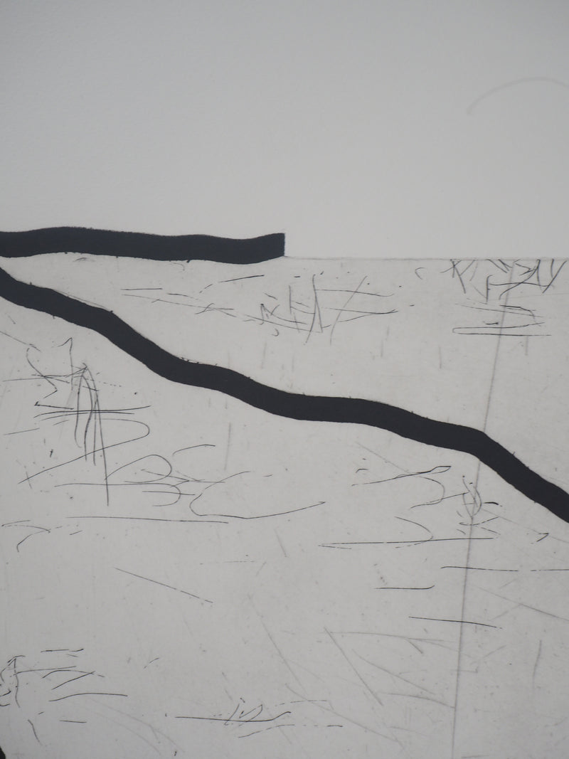 Francesc POL : Lignes abstraites, 1991 - Gravure (détail)