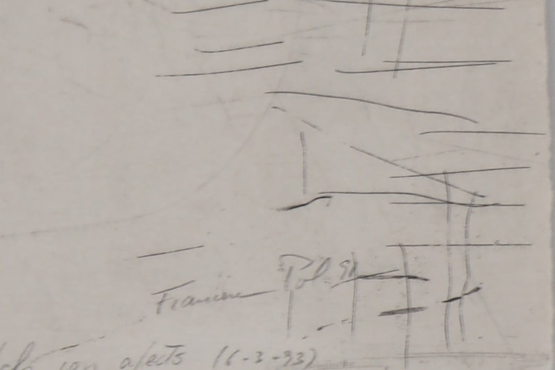 Francesc POL : Lignes abstraites, 1991 - Gravure (détail)