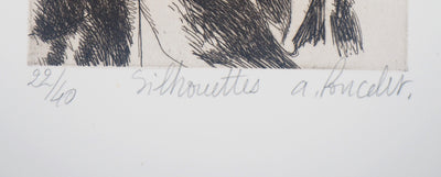  PONCELET : Silhouettes - Gravure (détail)