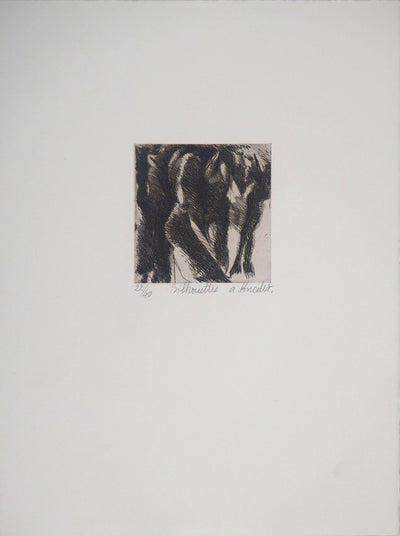  PONCELET : Silhouettes - Gravure (détail)