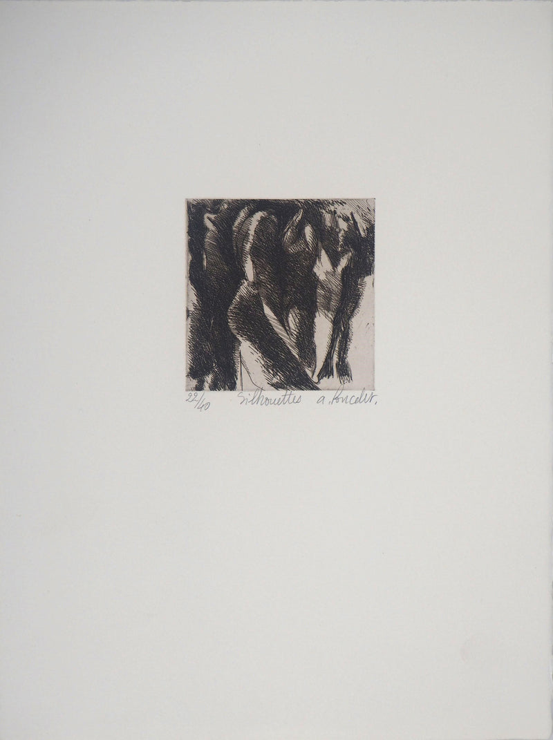  PONCELET : Silhouettes - Gravure (détail)