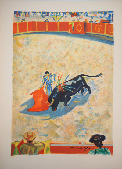 Maurice Georges PONCELET : Toulouse : Arènes du Soleil d'Or, 1953 - Lithographie