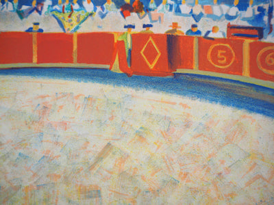 Maurice Georges PONCELET : Toulouse : Arènes du Soleil d'Or, 1953 - Lithographie (détail)