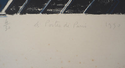 Jean PONS : Les Portes de Paris, 1950 - Lithographie (détail)