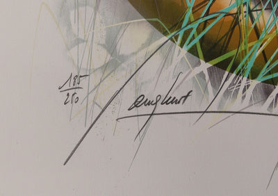 Raymond POULET : Nu aux Arums - Lithographie (détail)