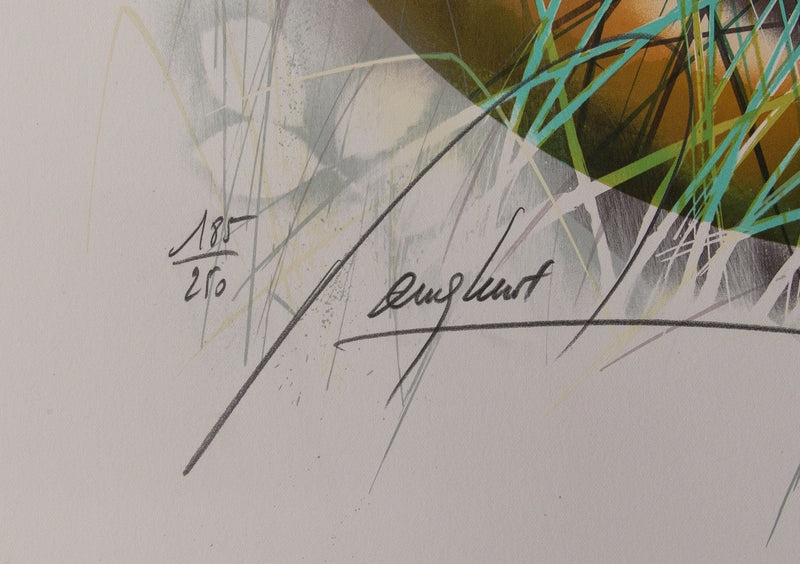 Raymond POULET : Nu aux Arums - Lithographie (détail)