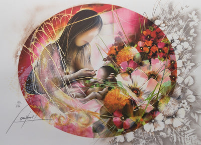 Raymond POULET : Nu et son bébé - Lithographie