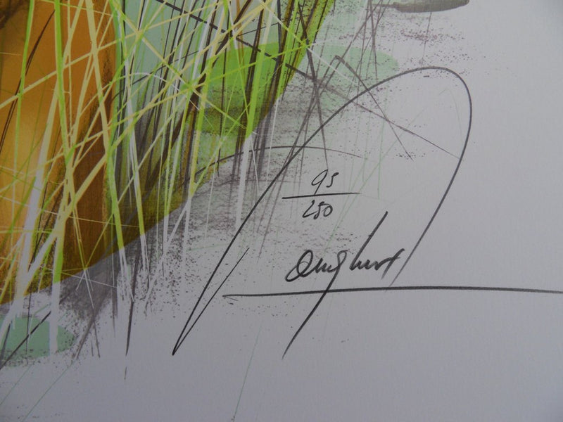 Raymond POULET : Nu au Héron - Lithographie (détail)