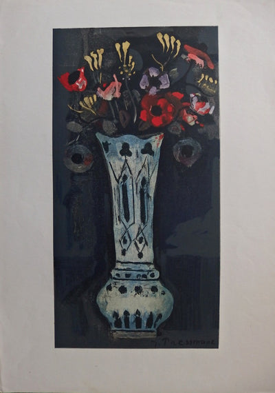 Joseph PRESSMANE : La bouquet joyeux - Lithographie (détail)