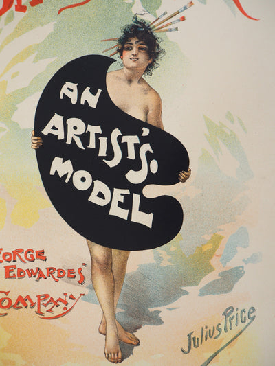 Julius Mendes PRICE : Modèle de l'artiste (An Artist's Model), 1895 - Affiche
