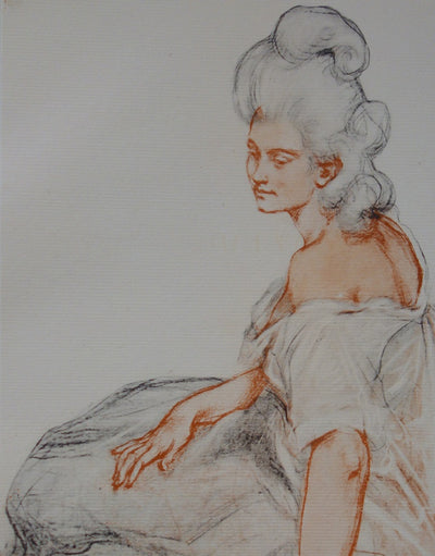 René François Xavier PRINET : Manon - Lithographie (détail)